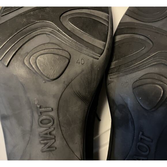 Naot Shoes Womens 40 Oxford Black Lace Up Comfort Round Toe Casual Cuban Heels - Picture 9 of 10